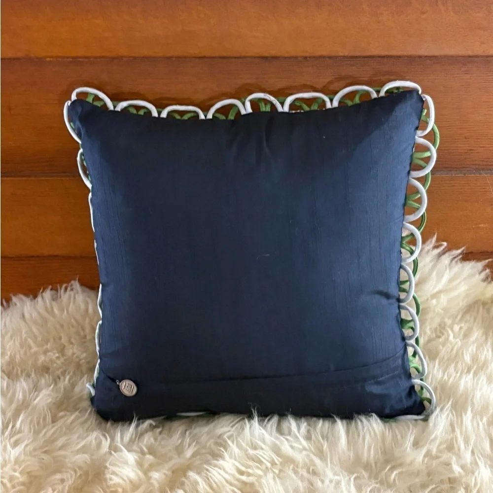 Pier 1 Blue and Purple Paisley Accent Throw Pillow